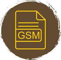 GSM File Format Line Circle Sticker Icon vector