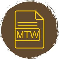 MTW File Format Line Circle Sticker Icon vector
