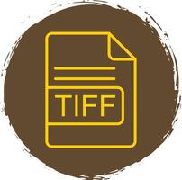 TIFF File Format Line Circle Sticker Icon vector