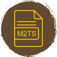 M2TS File Format Line Circle Sticker Icon vector