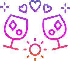 Brindis Line Circle Sticker Icon vector