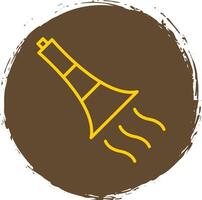 Trumpet Line Circle Sticker Icon vector