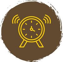 Clock Line Circle Sticker Icon vector