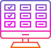 Task List Line Circle Sticker Icon vector