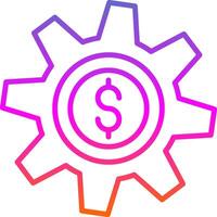 Money Management Line Circle Sticker Icon vector