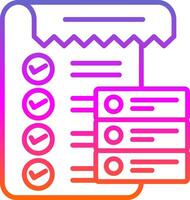 Data List Line Circle Sticker Icon vector