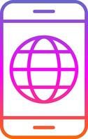 News Feed Line Circle Sticker Icon vector