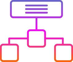 Hierarchical Structure Line Circle Sticker Icon vector
