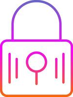 Padlock Line Circle Sticker Icon vector