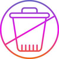 Zero Waste Line Circle Sticker Icon vector