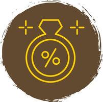 Discount Line Circle Sticker Icon vector