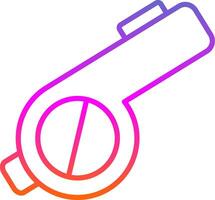 Whistle Line Circle Sticker Icon vector