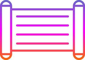 Old Scroll Line Circle Sticker Icon vector