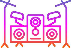 Drum Set Line Circle Sticker Icon vector
