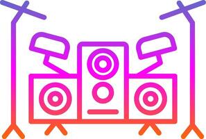 Drum Set Line Circle Sticker Icon vector