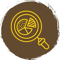 Graph Line Circle Sticker Icon vector