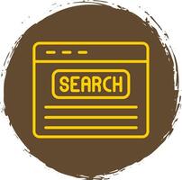 Search Bar Line Circle Sticker Icon vector