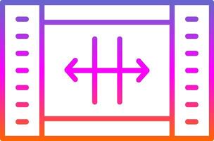 Resize Line Circle Sticker Icon vector