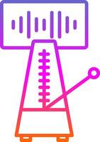 Metronome Line Circle Sticker Icon vector