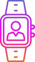 User Line Circle Sticker Icon vector