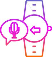 Microphone Line Circle Sticker Icon vector
