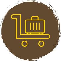 Trolley Line Circle Sticker Icon vector