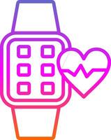 Heart Rate Line Circle Sticker Icon vector