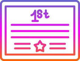 Certificate Line Circle Sticker Icon vector