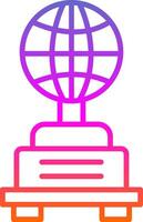 Globe Line Circle Sticker Icon vector