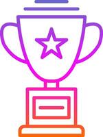 Trophy Line Circle Sticker Icon vector