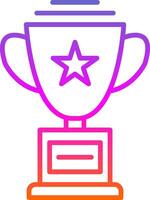 Trophy Line Circle Sticker Icon vector