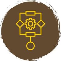 Algorithm Line Circle Sticker Icon vector