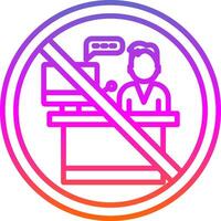 Prohibited Sign Line Circle Sticker Icon vector