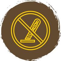 Prohibited Sign Line Circle Sticker Icon vector