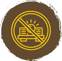 Prohibited Sign Line Circle Sticker Icon vector