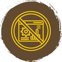 Prohibited Sign Line Circle Sticker Icon vector