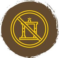 Prohibited Sign Line Circle Sticker Icon vector