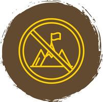 Prohibited Sign Line Circle Sticker Icon vector