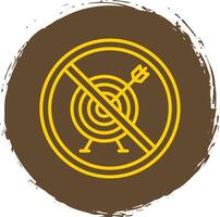 Prohibited Sign Line Circle Sticker Icon vector