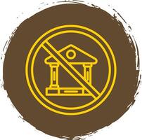 Prohibited Sign Line Circle Sticker Icon vector