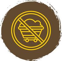 Prohibited Sign Line Circle Sticker Icon vector