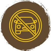 Prohibited Sign Line Circle Sticker Icon vector