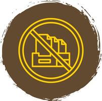 Prohibited Sign Line Circle Sticker Icon vector
