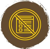 Prohibited Sign Line Circle Sticker Icon vector