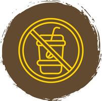 Prohibited Sign Line Circle Sticker Icon vector