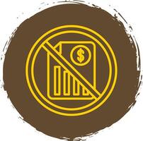 Prohibited Sign Line Circle Sticker Icon vector