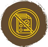 Prohibited Sign Line Circle Sticker Icon vector