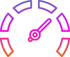 Gauge Line Circle Sticker Icon vector