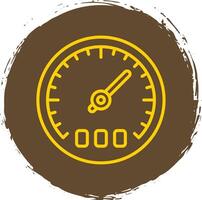 Thermostat Line Circle Sticker Icon vector