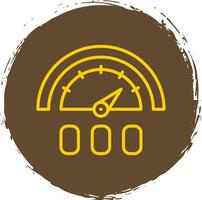 Gauge Line Circle Sticker Icon vector